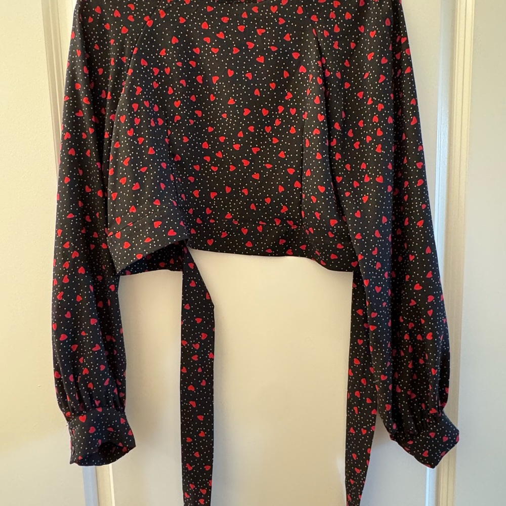 Black and Red Polka Dot Women's Top